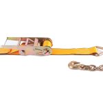 3" by 30" Ratchet Strap with Chain Anchor