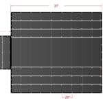 20' x 27' Steel Tarps with flap diagram with dimensions