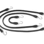 Tarp Strap Bungees with Crimped S Hooks - Black