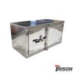 24" High x 24" Deep x 48" Wide Storage Box - Polished Double Door with Cam Lock