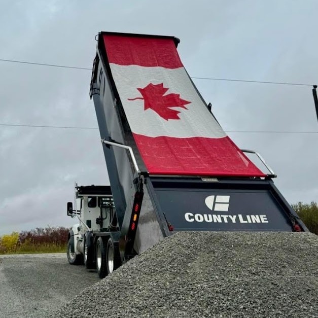 Canadian Flag Dump Truck Tarp(1)