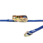 Kinedyne 1" x 16' Heavy-Duty Ratchet Utility Strap with Wire Hook & D-Ring